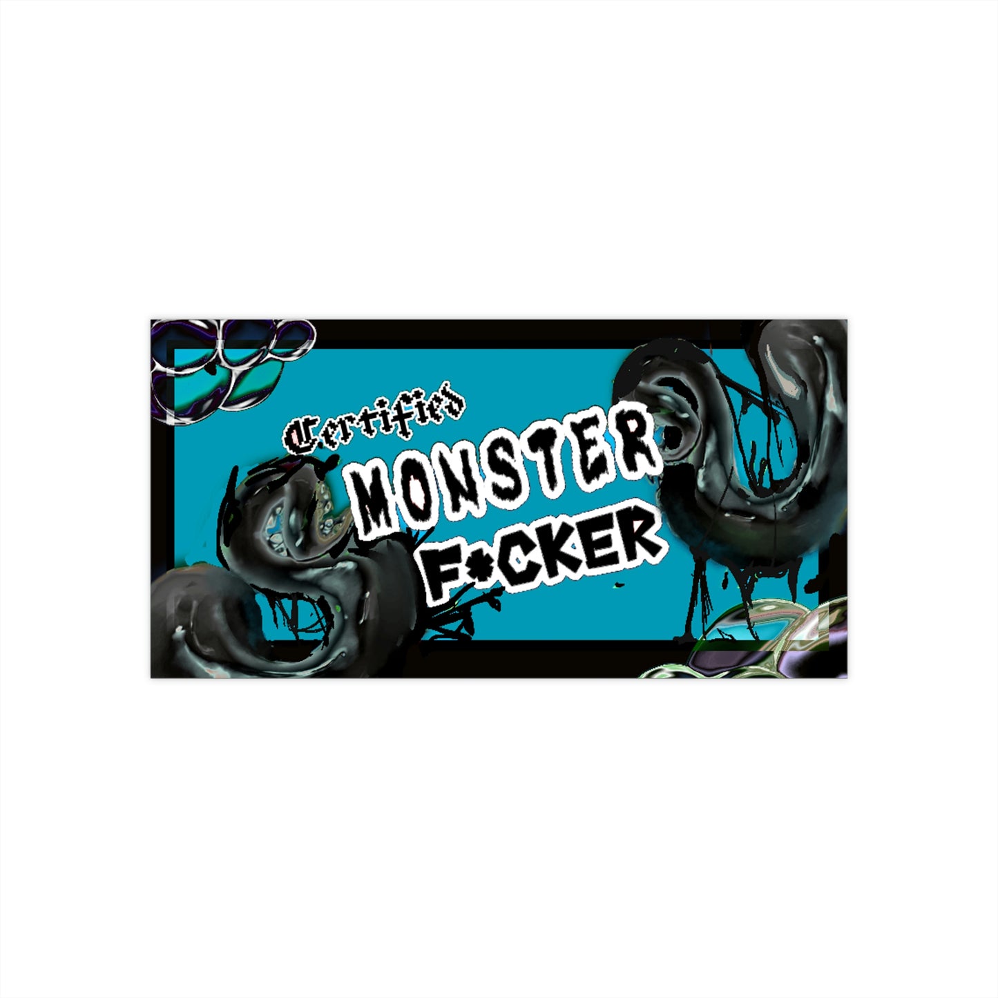 BLACK Monster fudgers Bumper Sticker