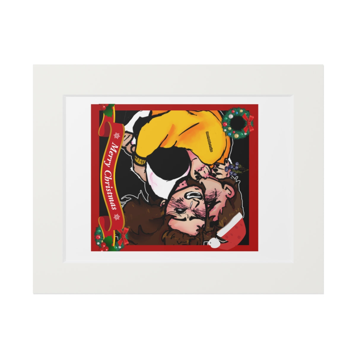 Steddie holiday Art Prints (Passepartout Paper Frame)