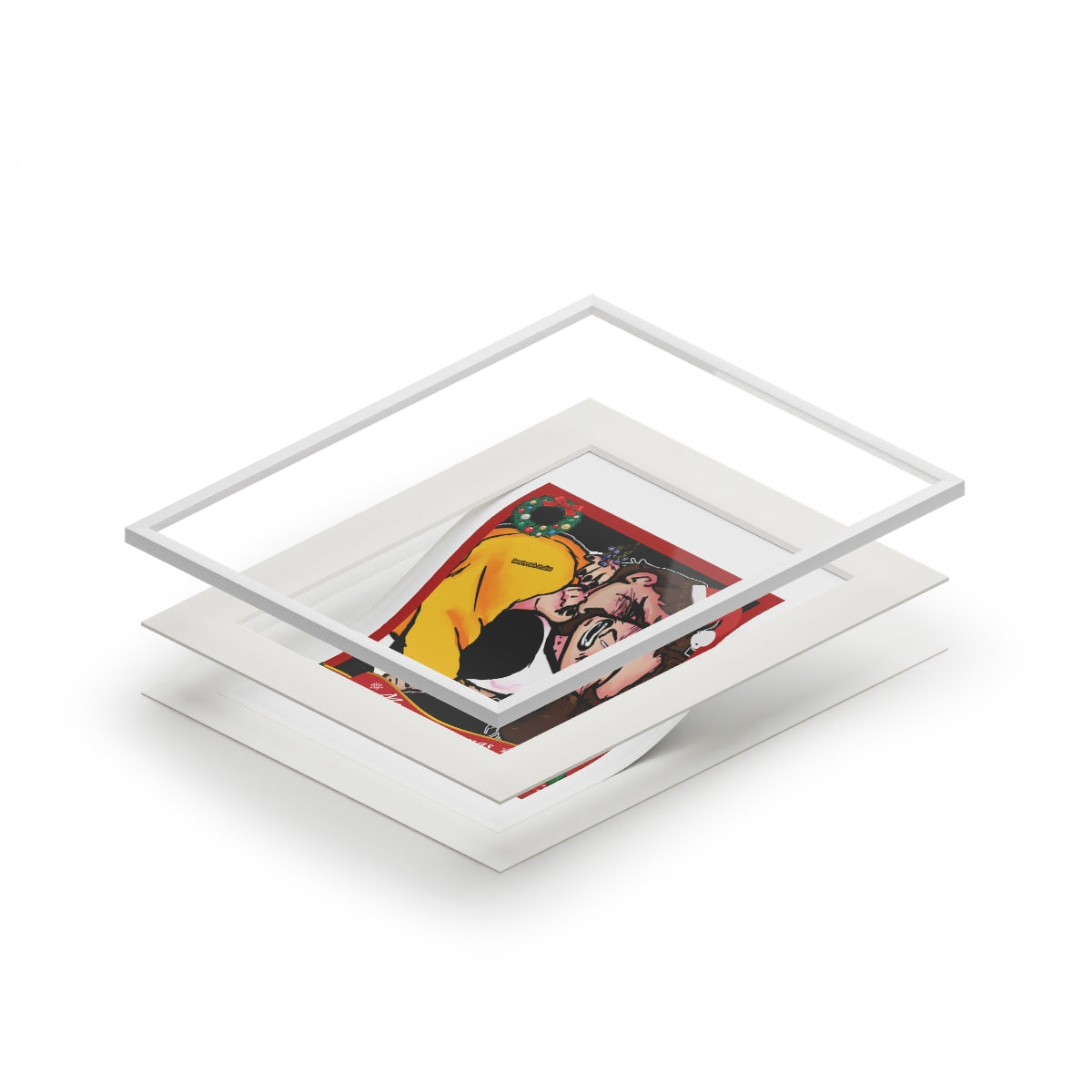 Steddie holiday Art Prints (Passepartout Paper Frame)