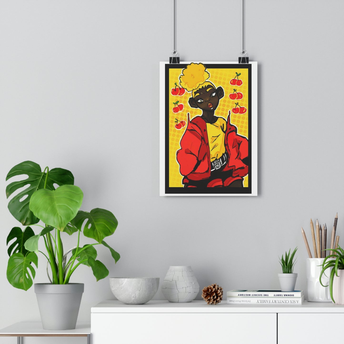 Cherry Babe Art Print