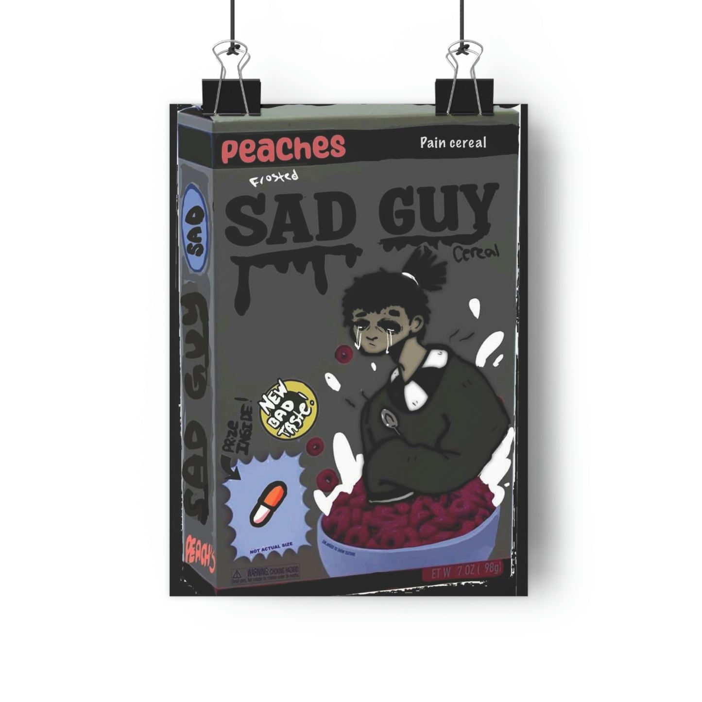 Sad Guy Cereal Art Print